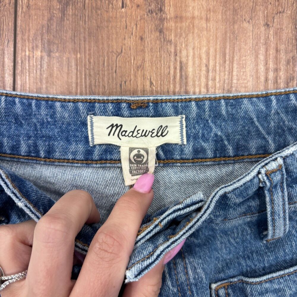 Madewell The Curvy Perfect Vintage Wide-Leg Jean Patch Pockets High-Rise Sz 28P - Picture 3 of 12